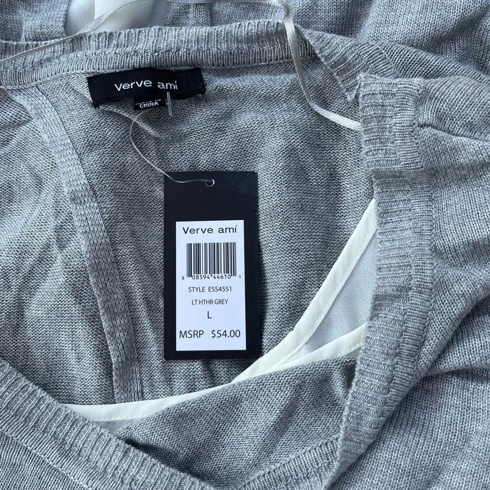 Verve Ami blouse gray color new with‎ tags